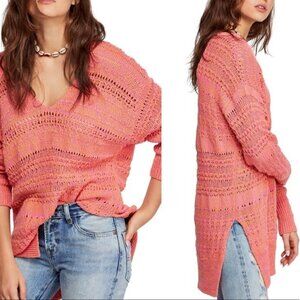 NWOT Free People Womens Boho Y2K Knit Sweater top sz S